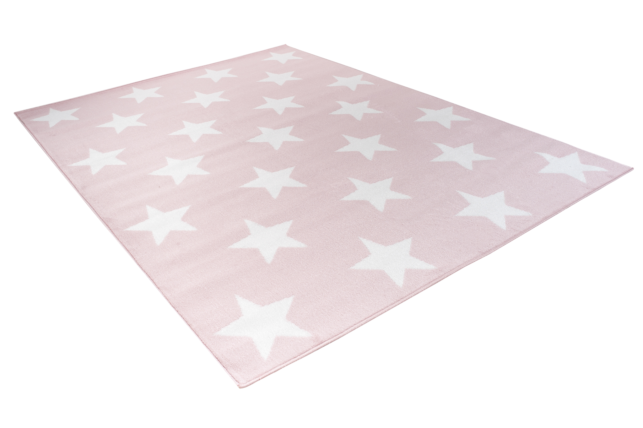 Alfombra infantil rosa blanca mariposas círculos flores estrellas habitación infantil ECOTEX - Imagen 32 de 33