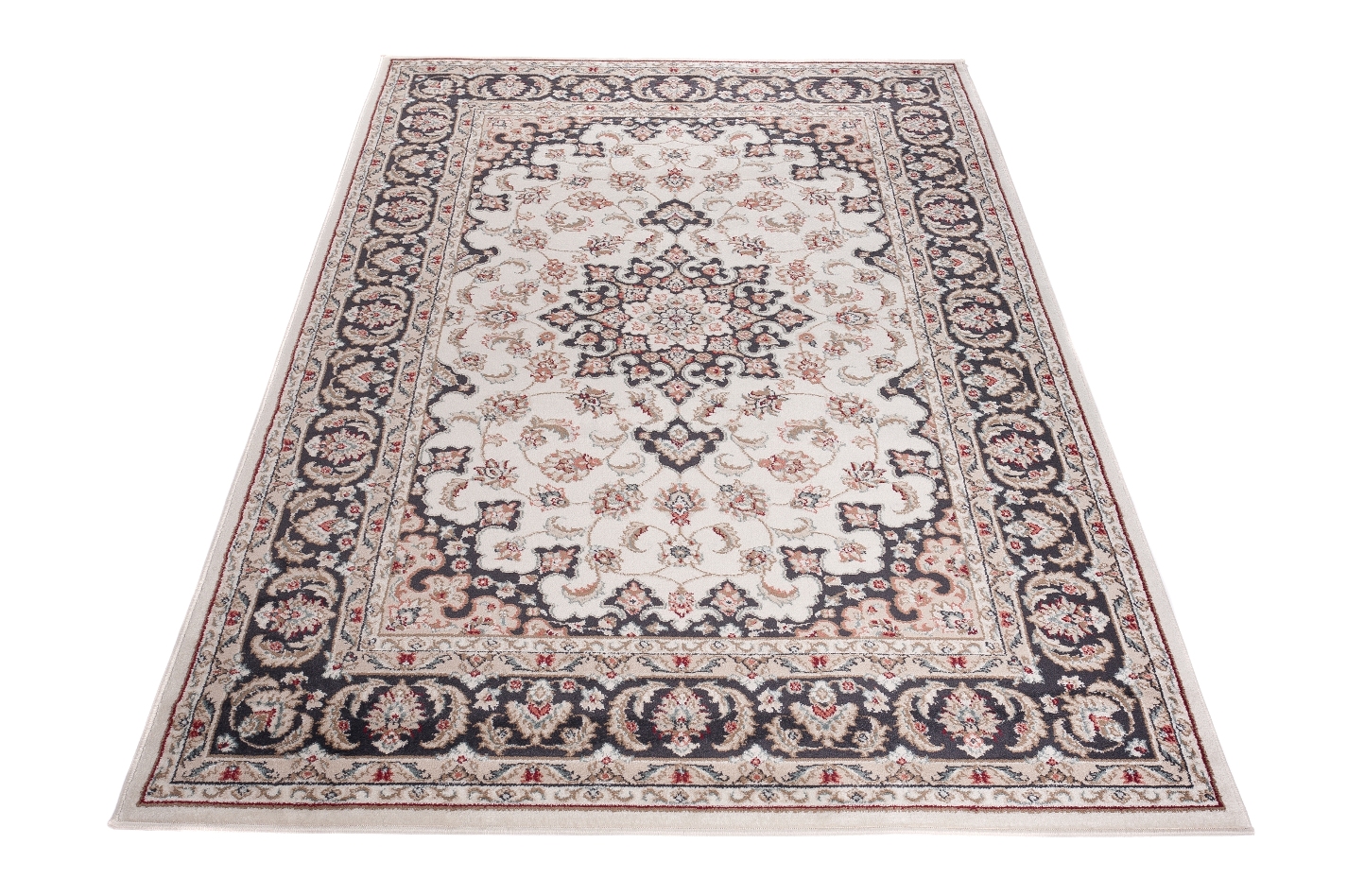 Klassischer Kurzflor Teppich Beige | Creme Designer Floral Ornament Orientalisch eBay