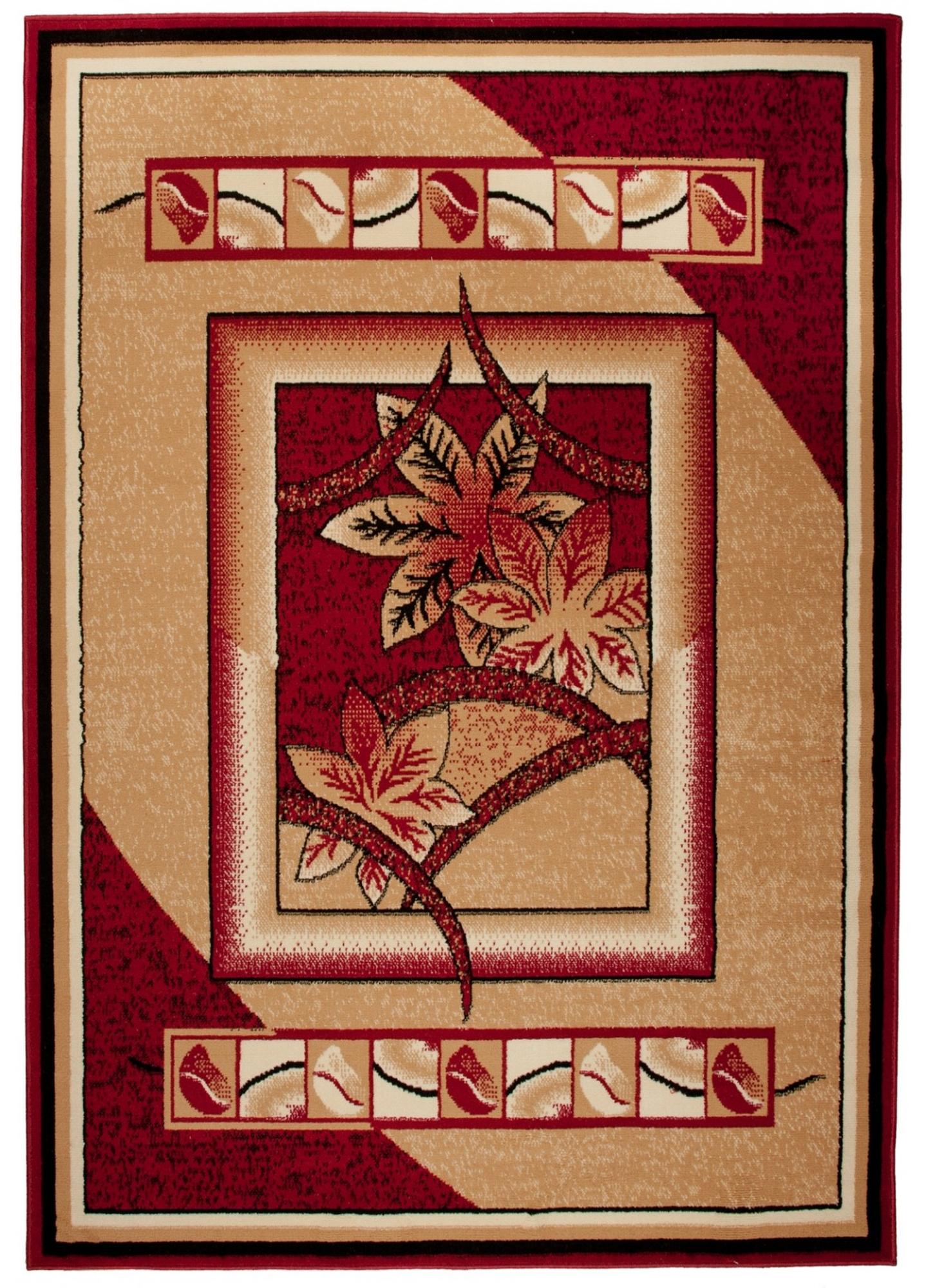 Alfombra de pelo corto moderno patrón floral multicolor salón dormitorio ECOTEX - Imagen 17 de 43