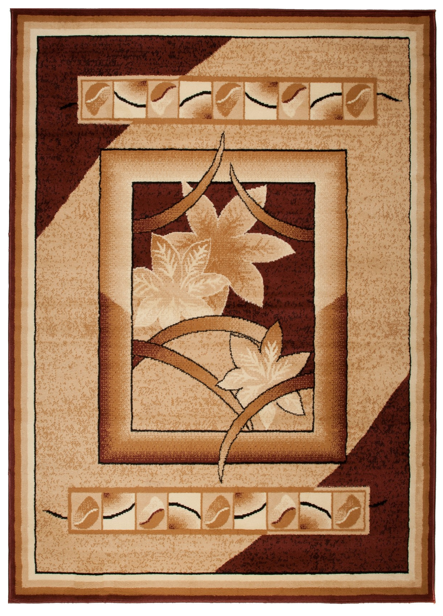 Alfombra de pelo corto moderno patrón floral multicolor salón dormitorio ECOTEX - Imagen 31 de 43