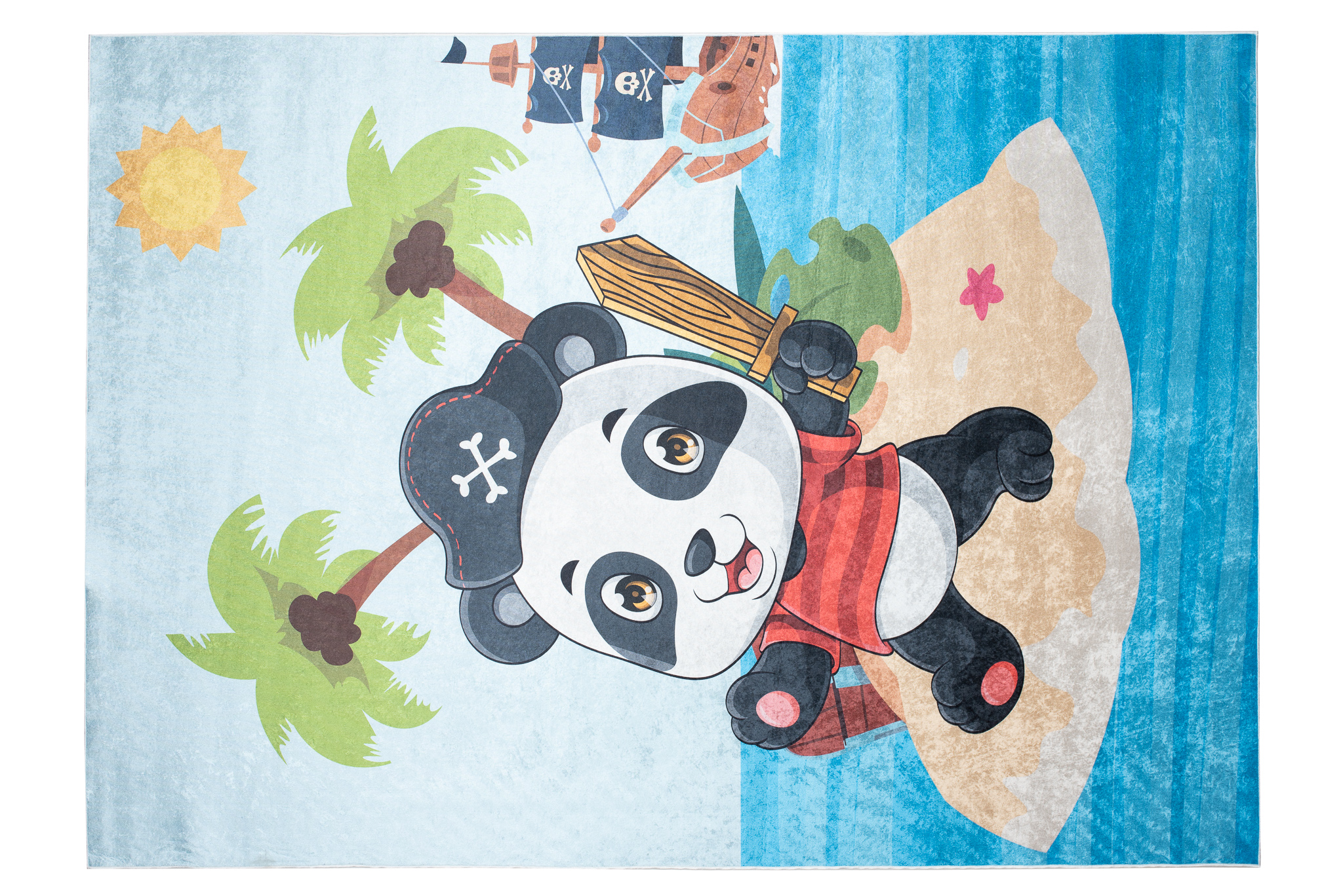 Tapis tapis pour enfants lavable panda pirate antidérapant chambre pour enfants - Photo 12/12