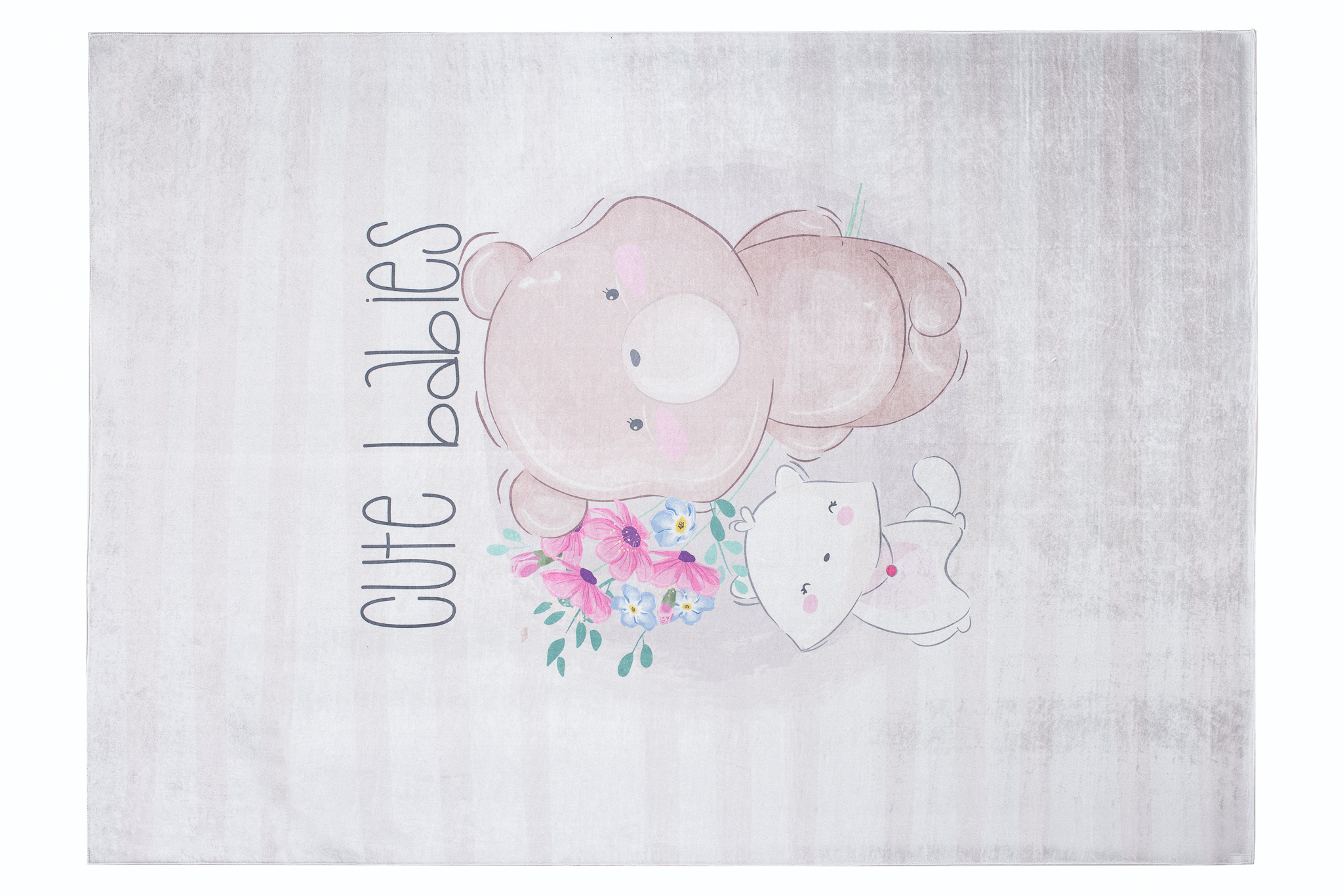 Tapis Enfant Moderne Lavable Imprimé Antidérapant Ours Chat Chambre Enfant - Photo 12/12