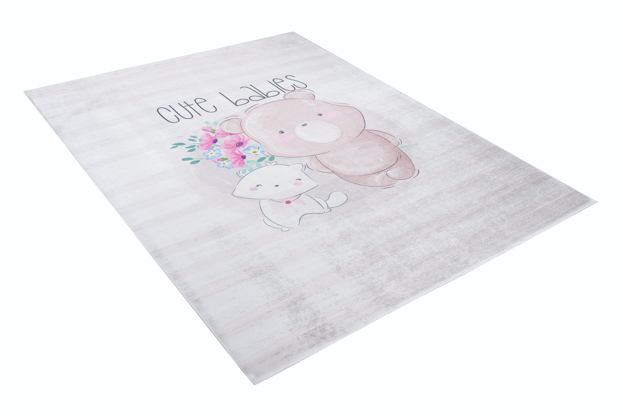 Tapis Enfant Moderne Lavable Imprimé Antidérapant Ours Chat Chambre Enfant - Photo 11/12