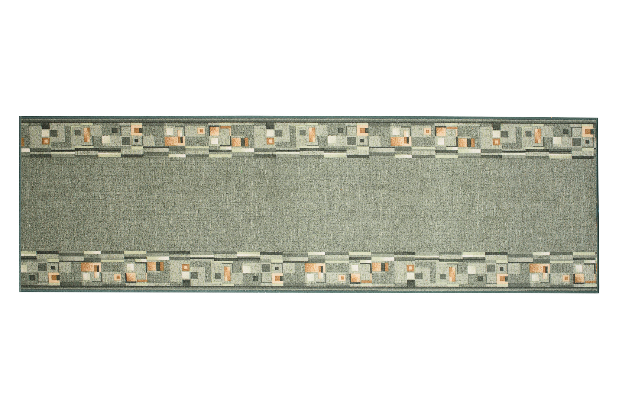 Antirutsch Teppich Läufer Meterware Modern Kurzflor Olivengrün Figuren Flur - Bild 9 von 9