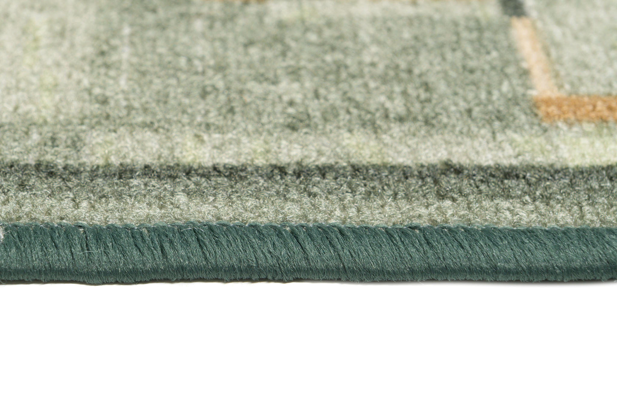 Antirutsch Teppich Läufer Meterware Modern Kurzflor Olivengrün Figuren Flur - Bild 7 von 9