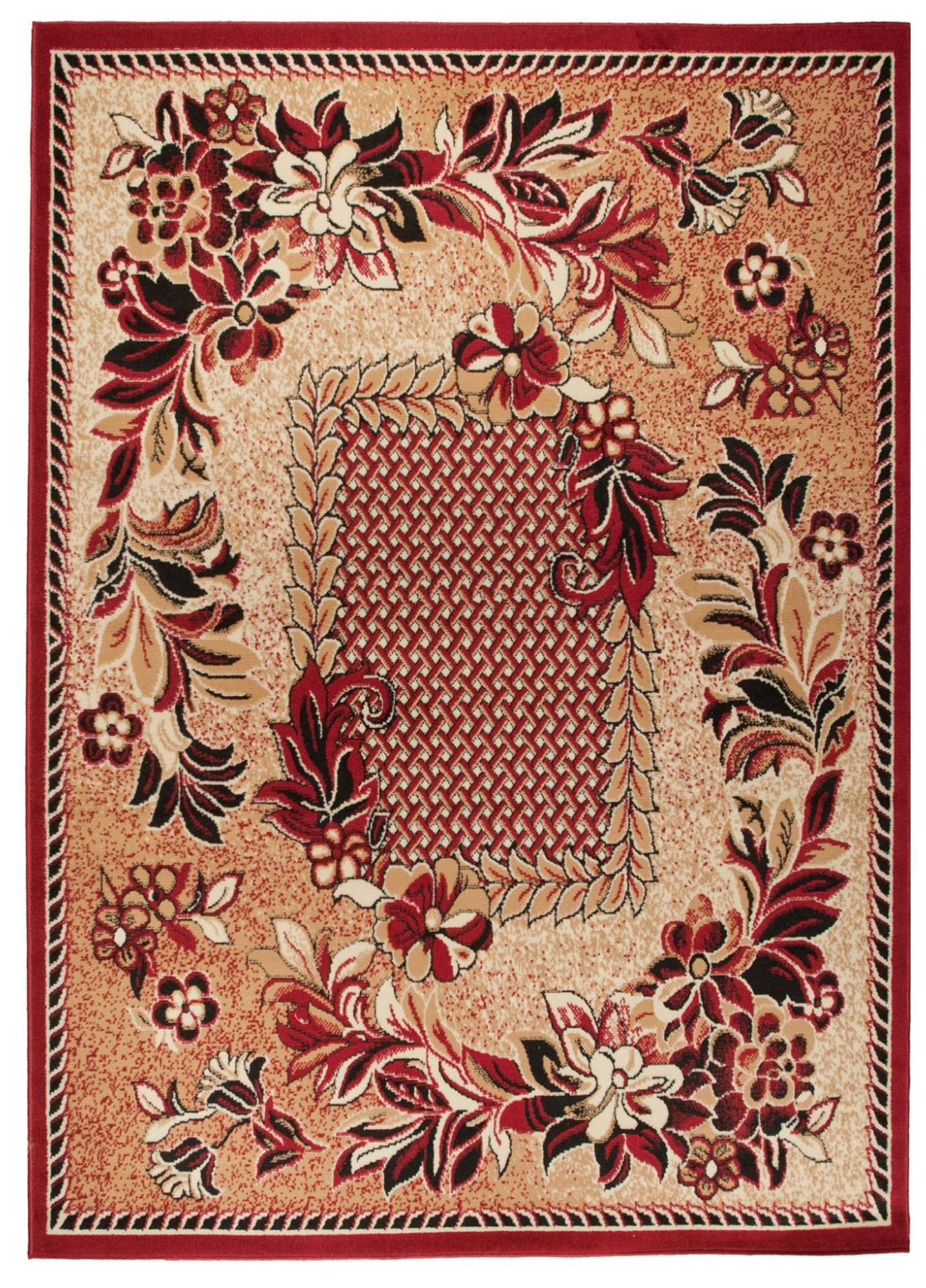 Alfombra de pelo corto moderno patrón floral multicolor salón dormitorio ECOTEX - Imagen 24 de 43