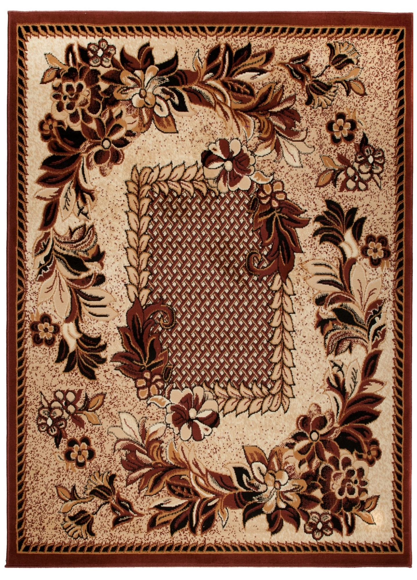 Alfombra de pelo corto moderno patrón floral multicolor salón dormitorio ECOTEX - Imagen 38 de 43