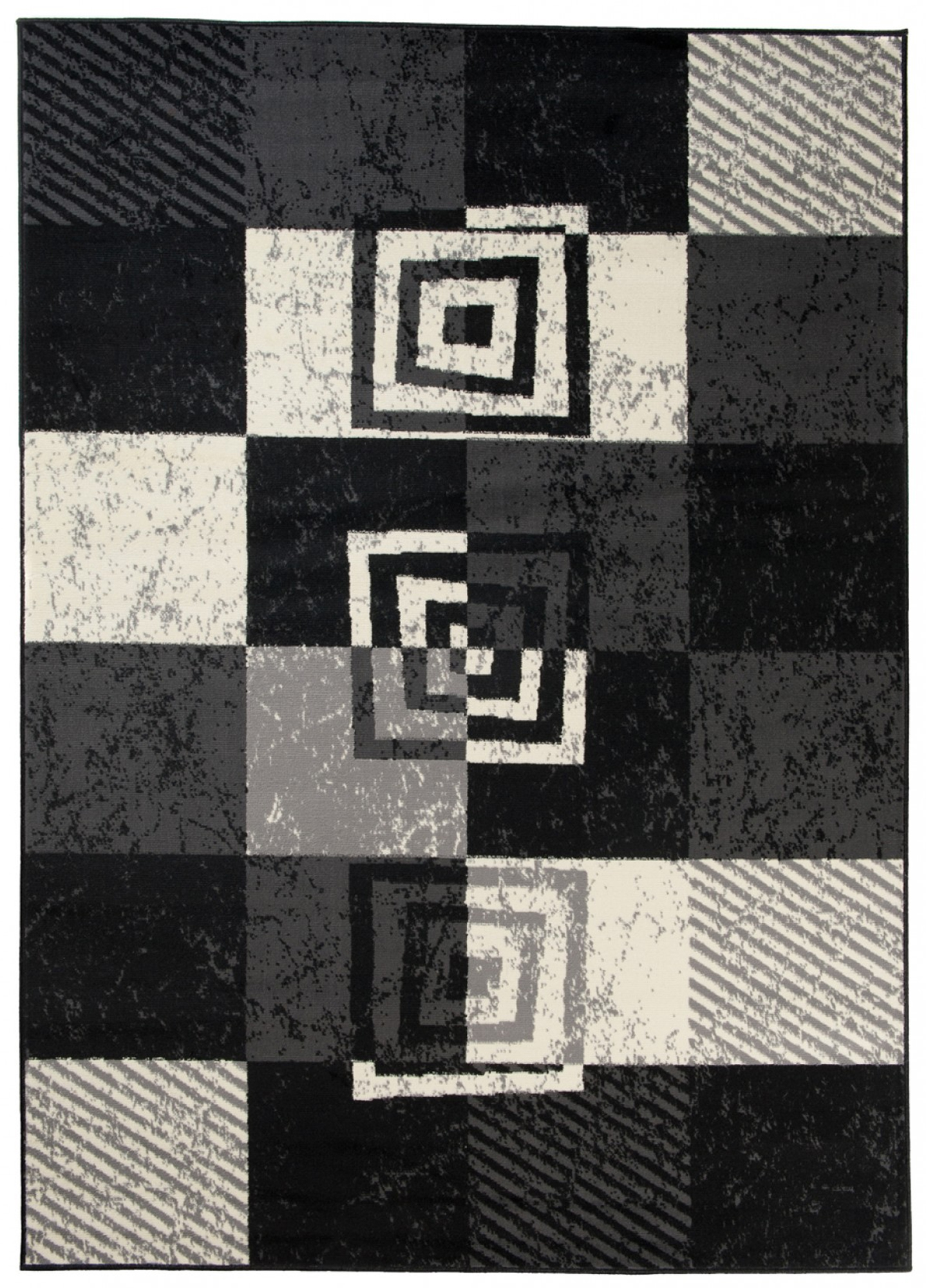 Modern Design Rugs Grey Black Bedroom Living Room Rugs Abstract