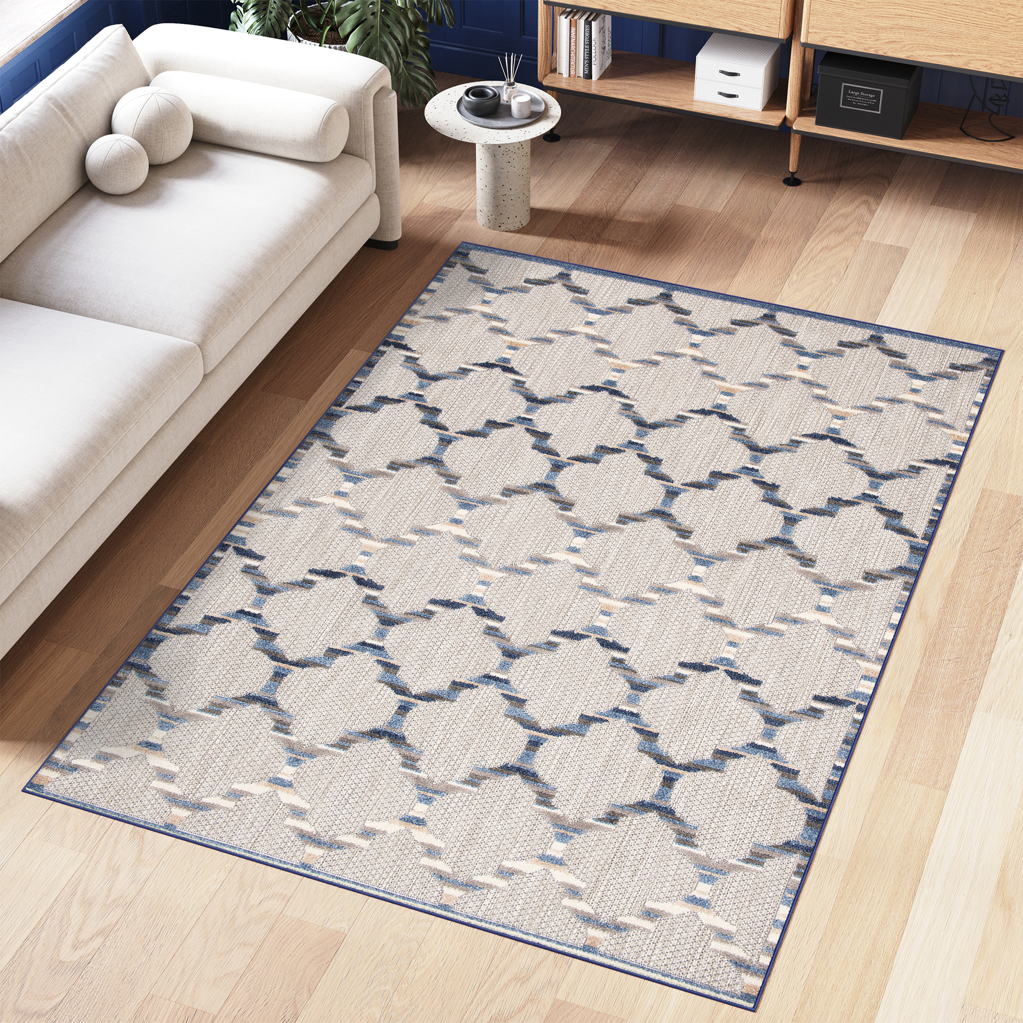 Alfombra plana interior beige crema marrón claro gris sisal salón moderno - Imagen 10 de 20