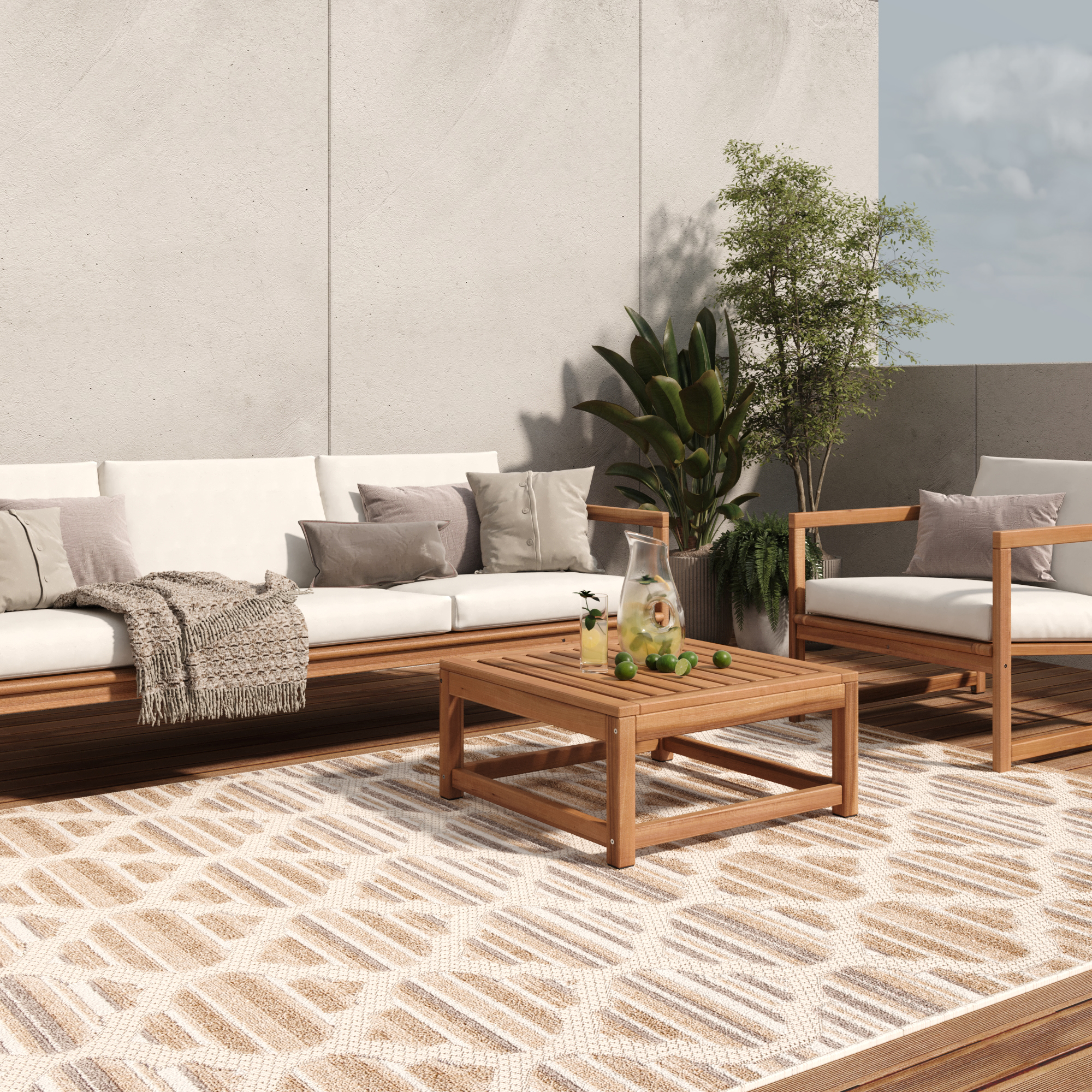 Alfombra plana interior beige crema marrón claro gris sisal salón moderno - Imagen 14 de 20