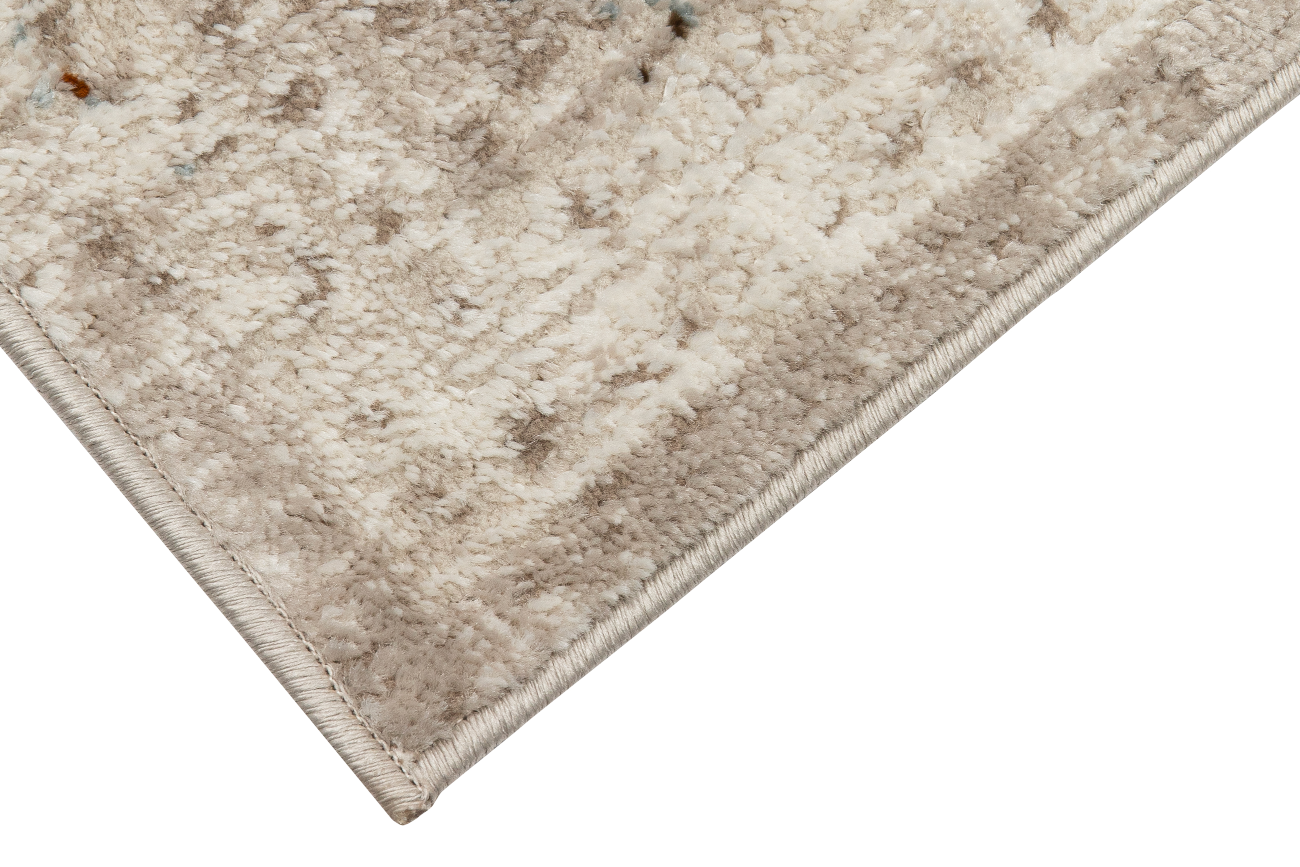 Alfombra de pelo corto clásico patrón floral adorno beige gris salón ECOTEX - Imagen 23 de 33