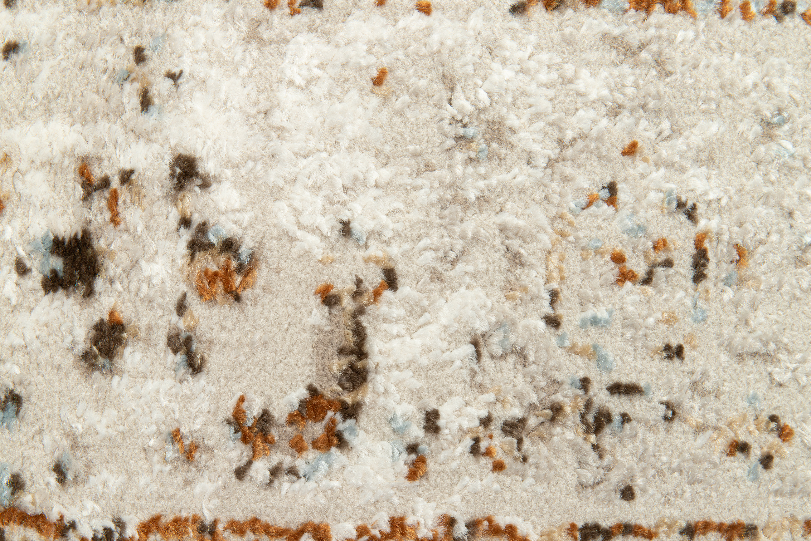 Alfombra de pelo corto clásico patrón floral adorno beige gris salón ECOTEX - Imagen 4 de 33