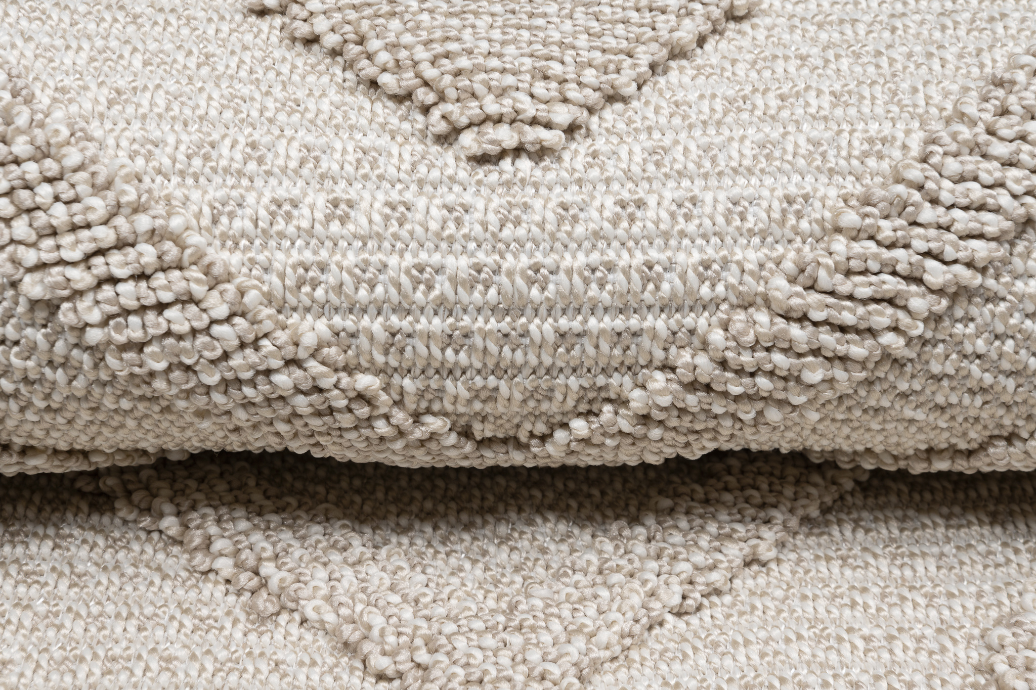 Alfombra Tela Plana 3D Estructura Interior Exterior Beige Flecos Terraza Balcón - Imagen 7 de 11