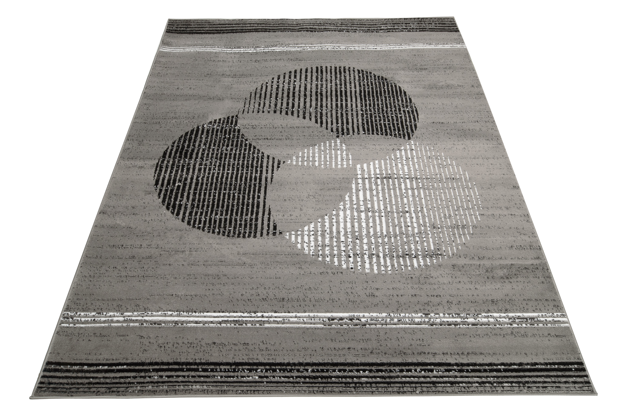 Tappeto 200x300 soggiorno pelo corto grigio moderno motivo geometrico ÖKOTEX - Foto 19 di 41