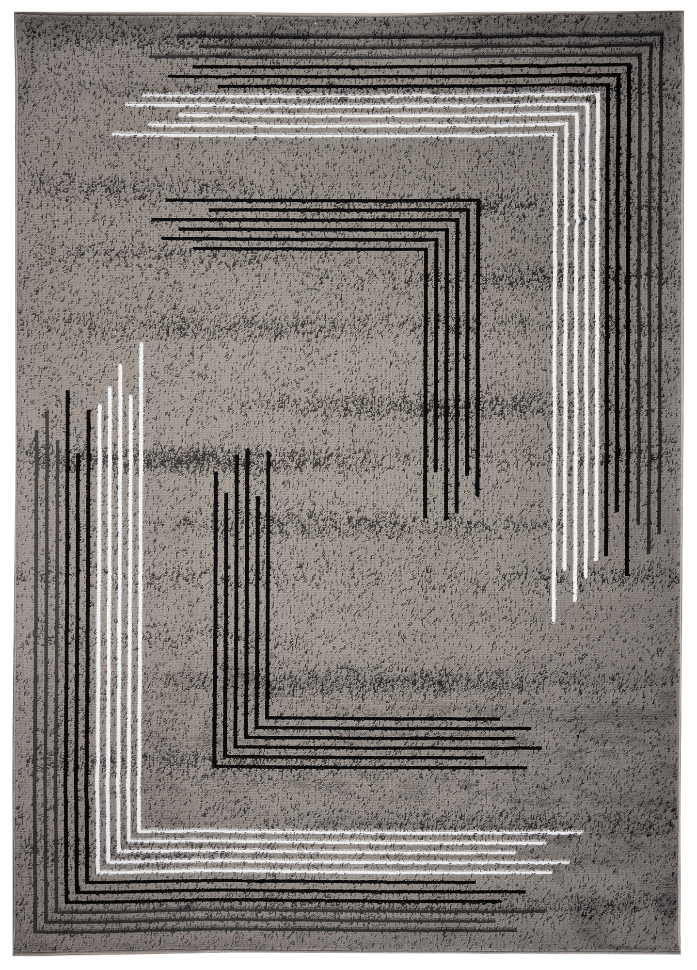 Tappeto 200x300 soggiorno pelo corto grigio moderno motivo geometrico ÖKOTEX - Foto 23 di 41
