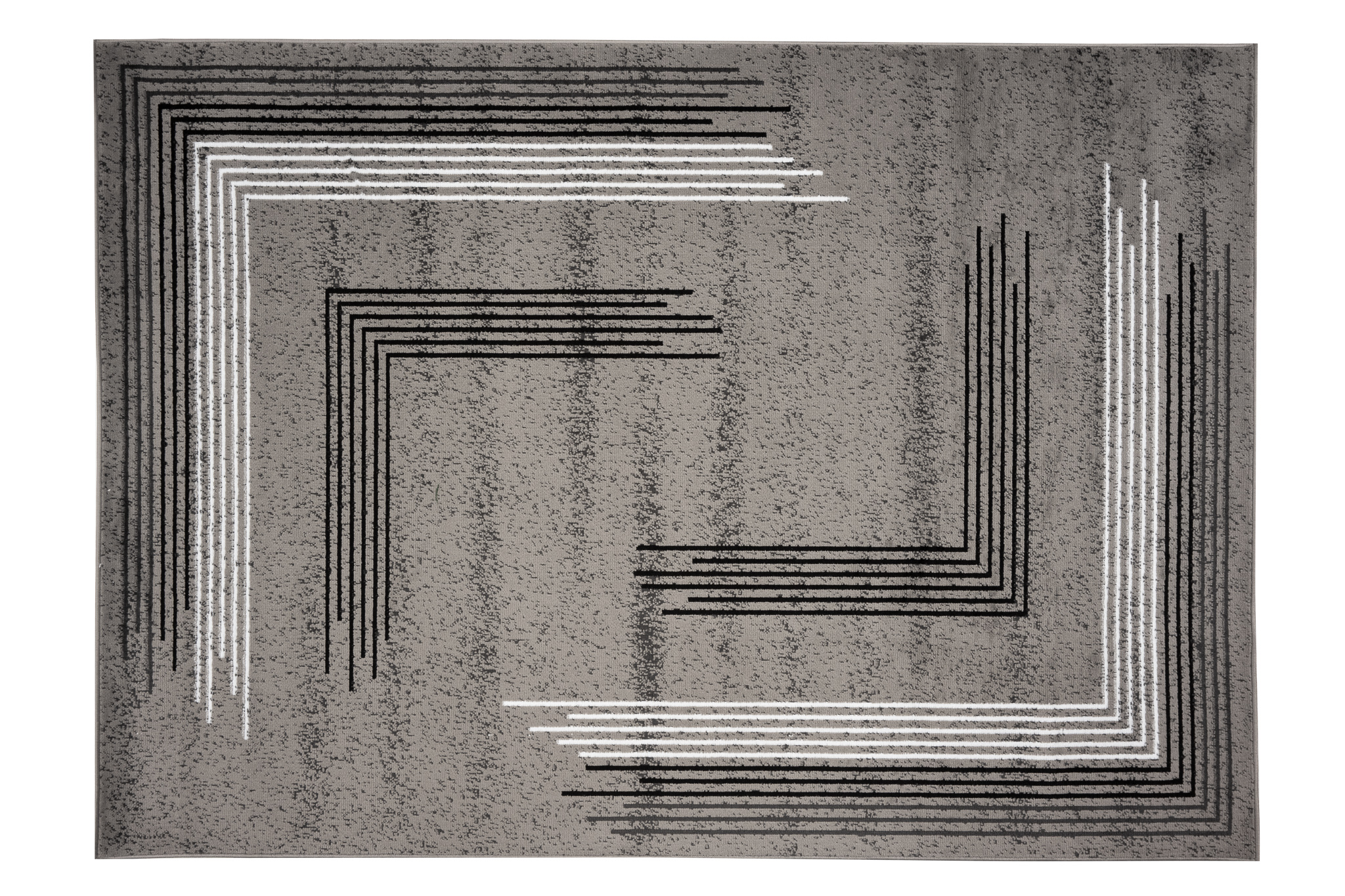 Tappeto 200x300 soggiorno pelo corto grigio moderno motivo geometrico ÖKOTEX - Foto 31 di 41
