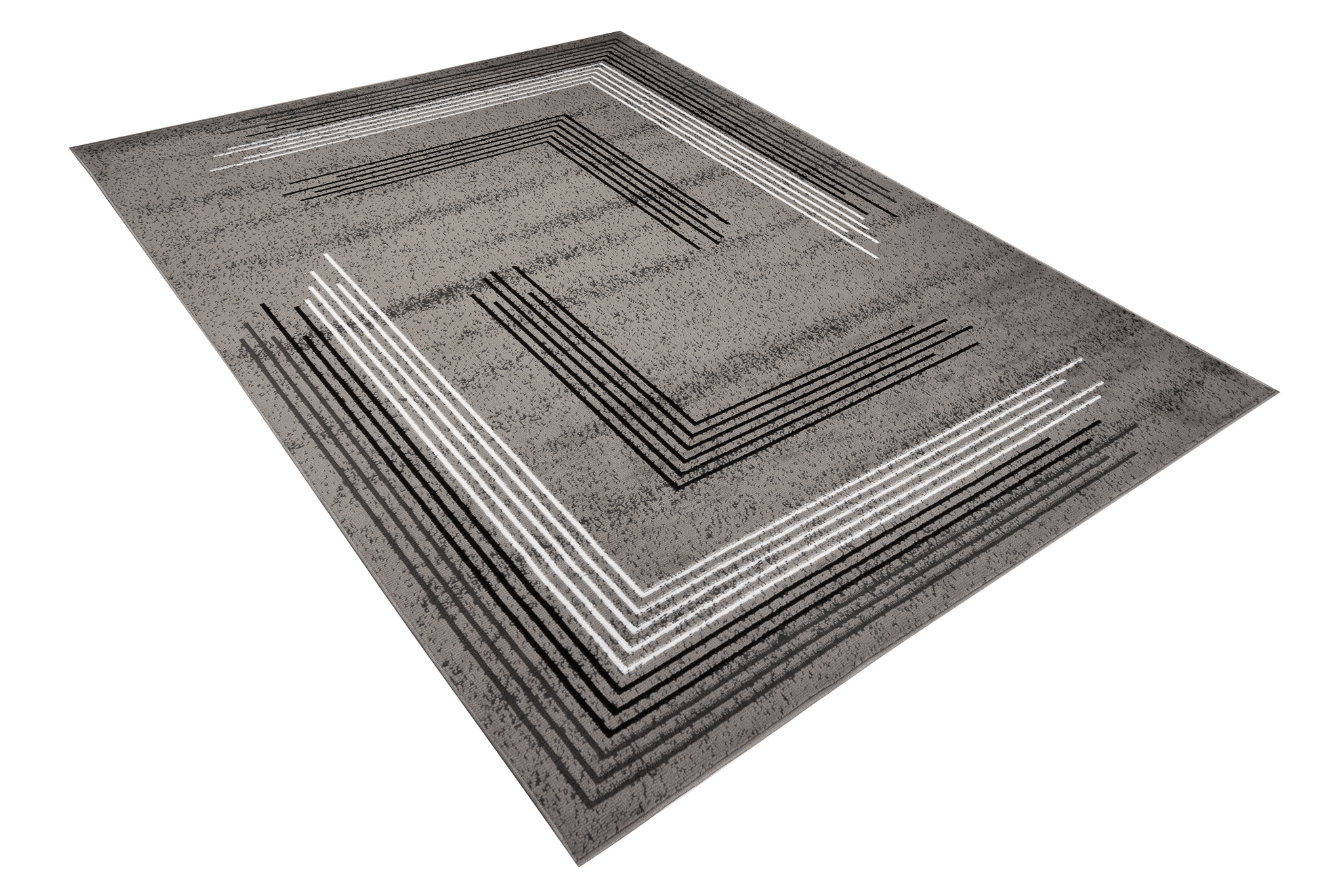 Tappeto 200x300 soggiorno pelo corto grigio moderno motivo geometrico ÖKOTEX - Foto 30 di 41