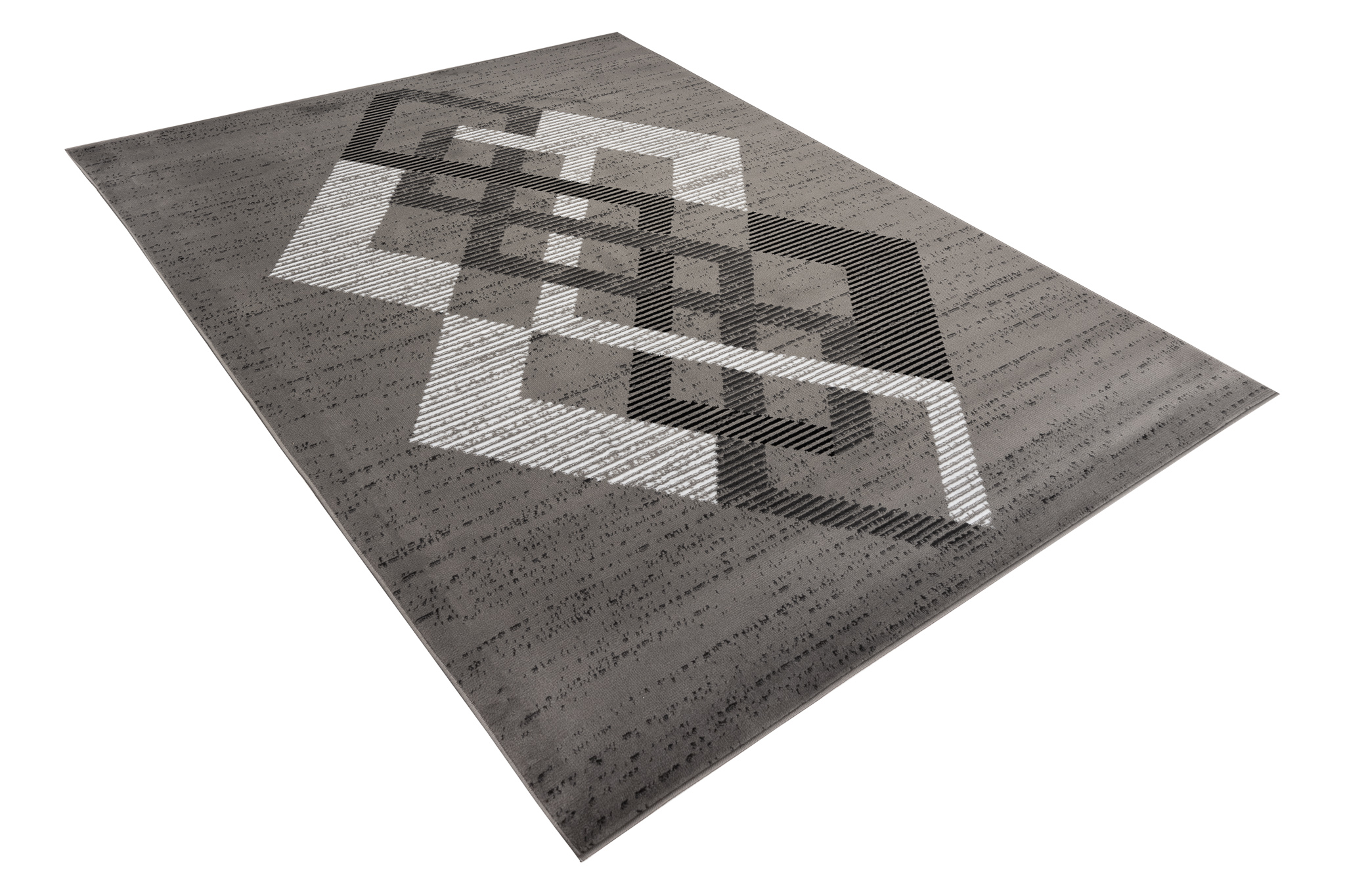 Tappeto 200x300 soggiorno pelo corto grigio moderno motivo geometrico ÖKOTEX - Foto 40 di 41
