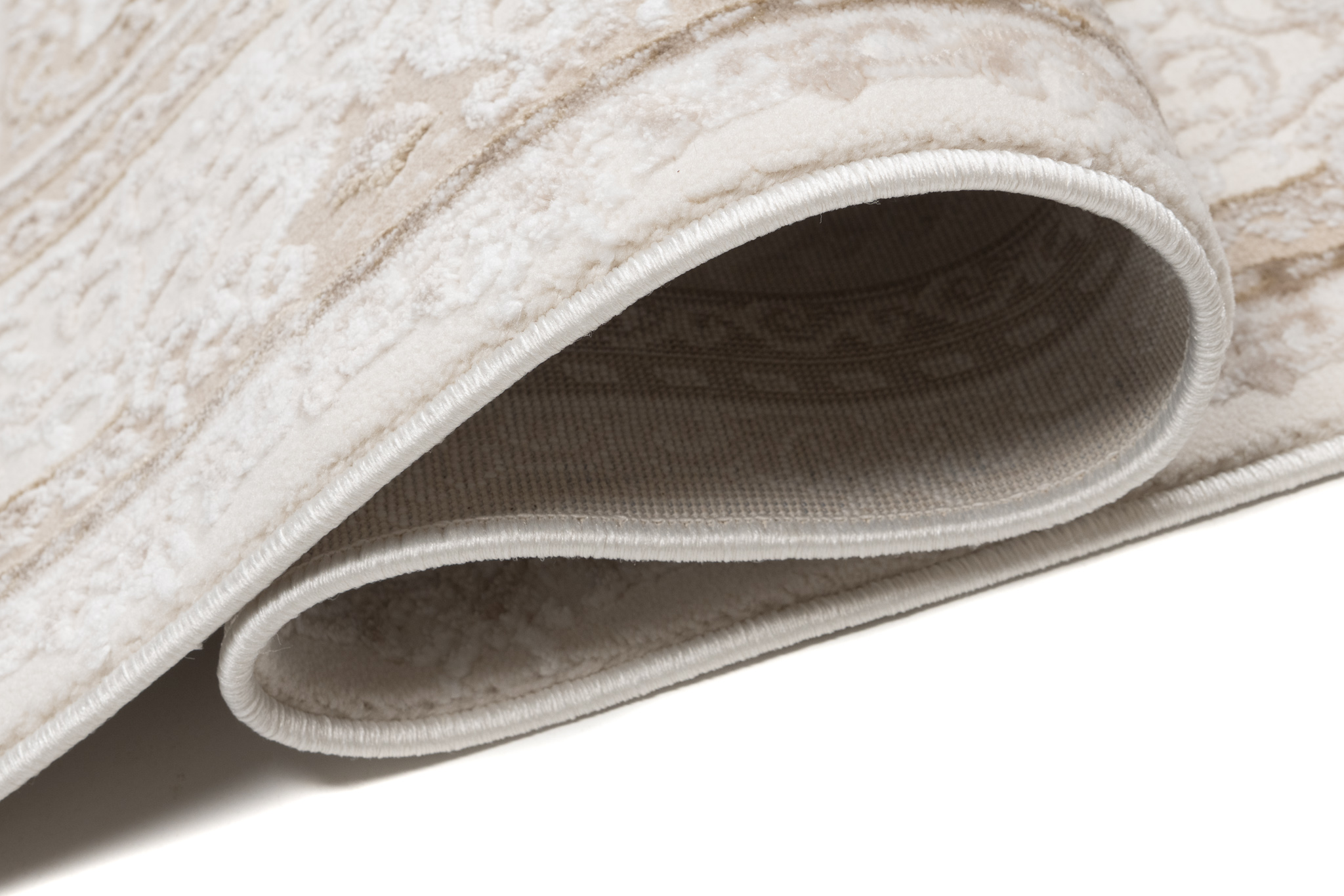 Alfombra Clásica Piso Corto Beige Crema Brillante Floral Borde Salón ÖKOTEX - Imagen 14 de 30