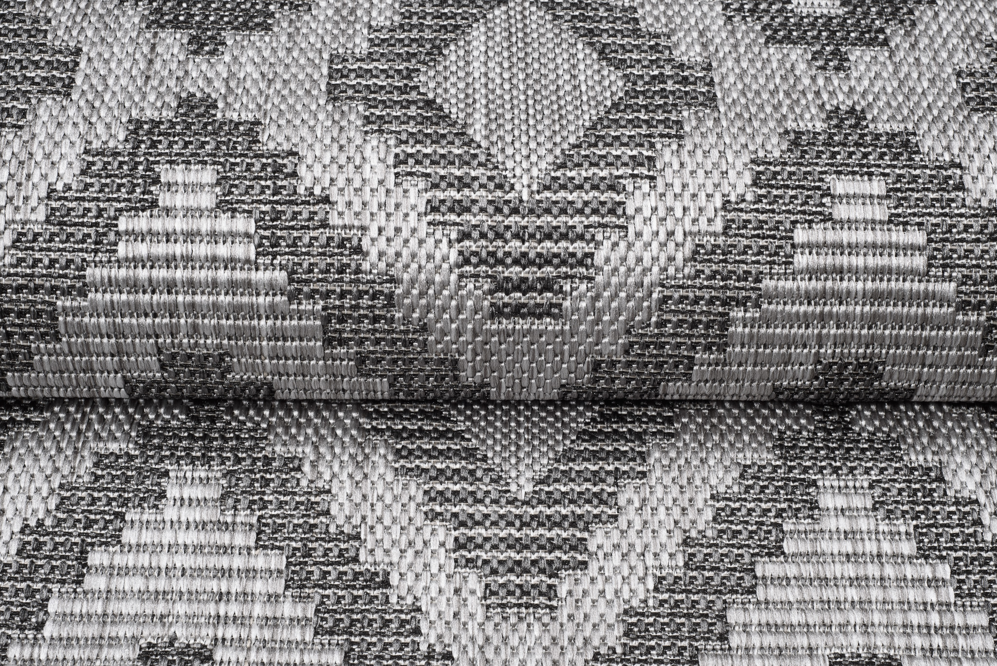 Alfombra exterior tela plana aspecto sisal gris balcón terraza interior resistente a la intemperie - Imagen 47 de 61