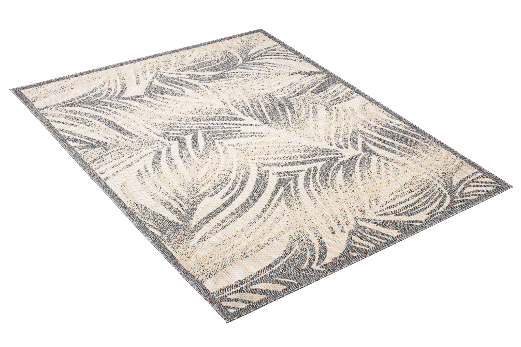 Alfombra interior exterior gris crema terraza balcón salón aspecto 3D moderno - Imagen 18 de 41