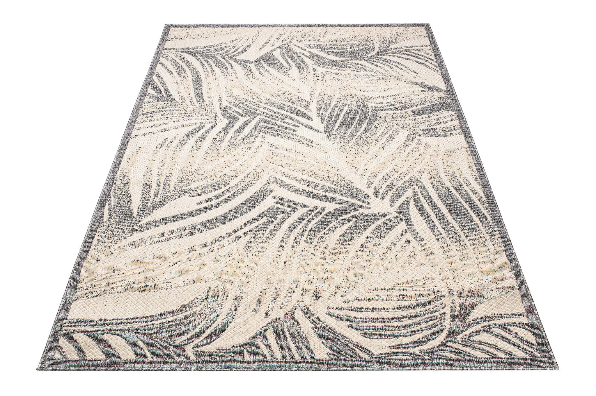 Alfombra interior exterior gris crema terraza balcón salón aspecto 3D moderno - Imagen 19 de 41