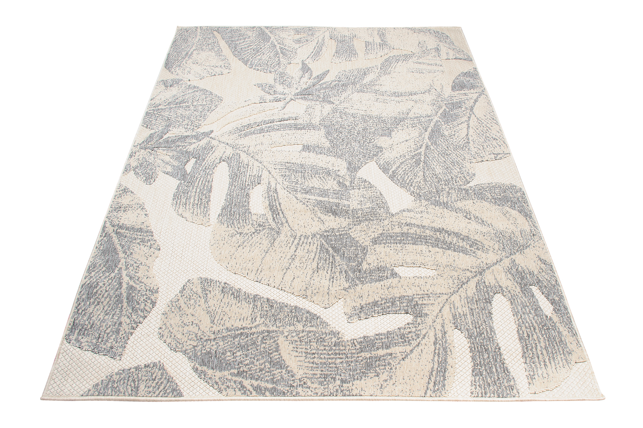 Alfombra interior exterior gris crema terraza balcón salón aspecto 3D moderno - Imagen 38 de 41