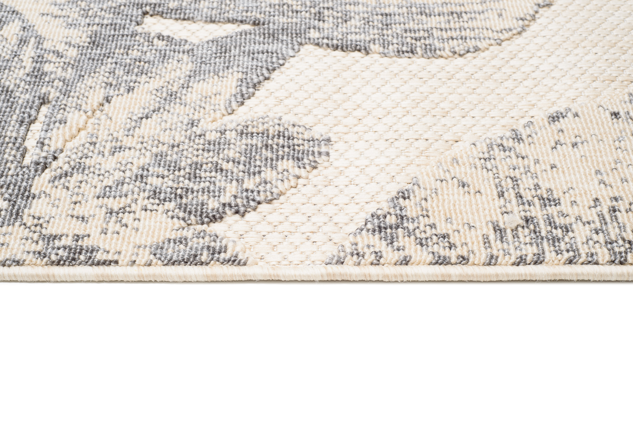 Alfombra interior exterior gris crema terraza balcón salón aspecto 3D moderno - Imagen 36 de 41