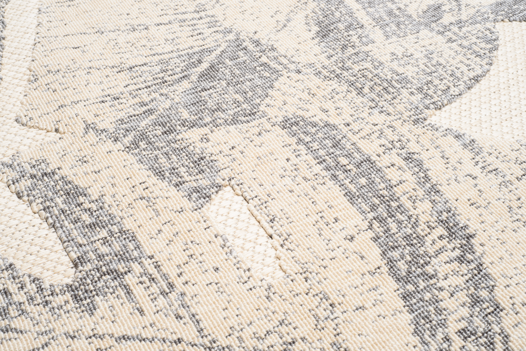 Alfombra interior exterior gris crema terraza balcón salón aspecto 3D moderno - Imagen 34 de 41