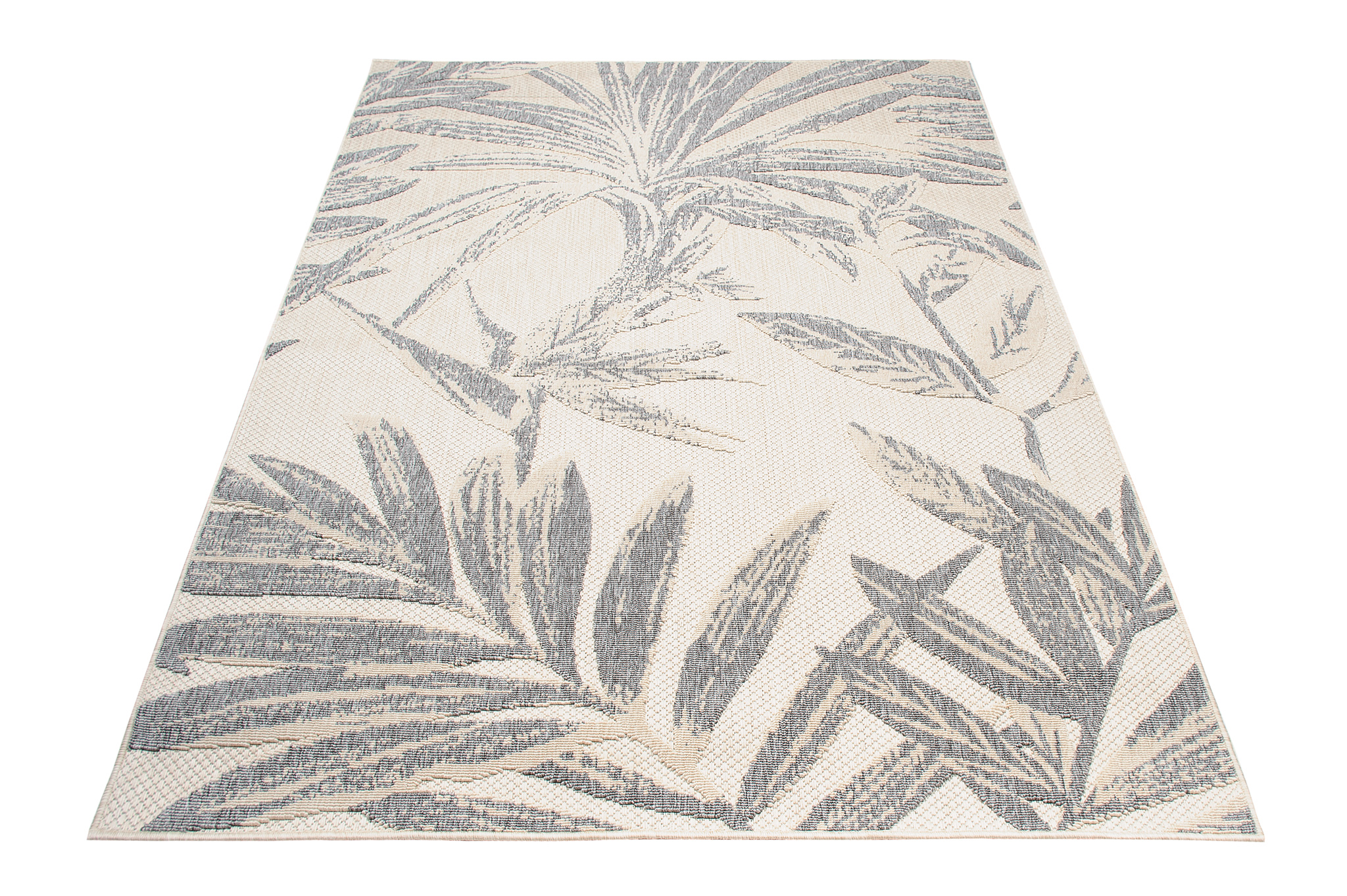 Alfombra interior exterior gris crema terraza balcón salón aspecto 3D moderno - Imagen 28 de 41