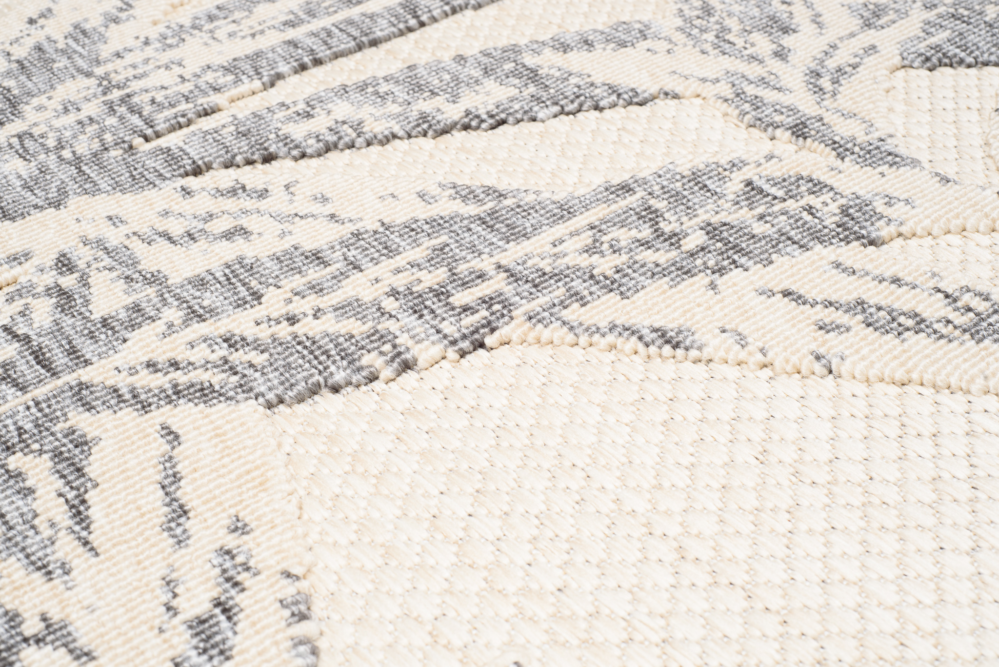 Alfombra interior exterior gris crema terraza balcón salón aspecto 3D moderno - Imagen 24 de 41