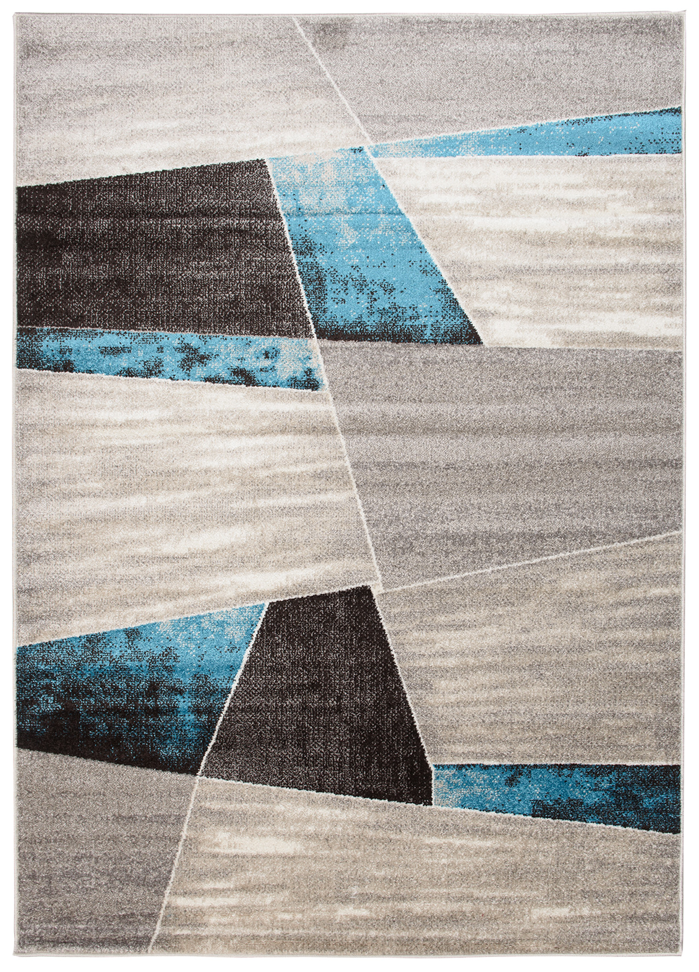 Teppich Kurzflor Modern Blau Grau Verwischtes Muster Wohzimmer Jugendzimmer NEU 