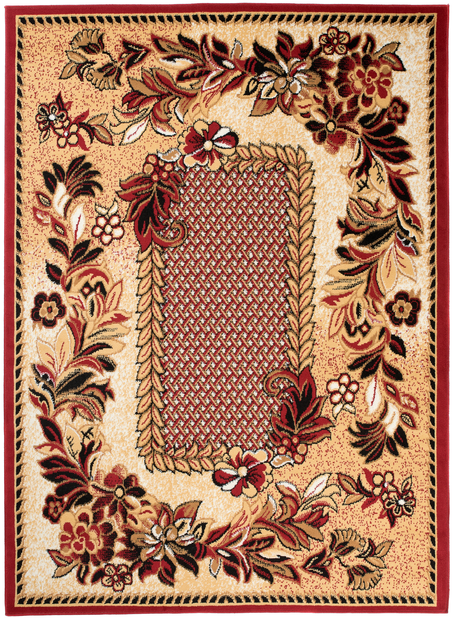 Teppich Modern Blumen Ornament Beige Braun Rot Lila Wohzimmer Schlafzimmer - Bild 19 von 41