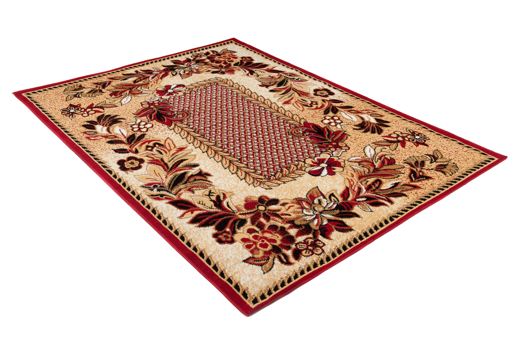 Teppich Modern Blumen Ornament Beige Braun Rot Lila Wohzimmer Schlafzimmer - Bild 25 von 41