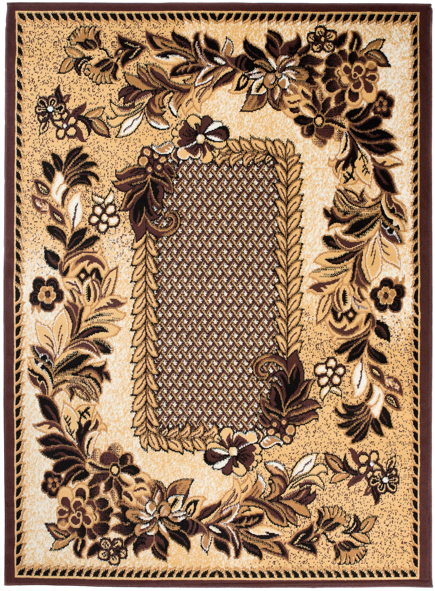 Teppich Modern Blumen Ornament Beige Braun Rot Lila Wohzimmer Schlafzimmer - Bild 27 von 41