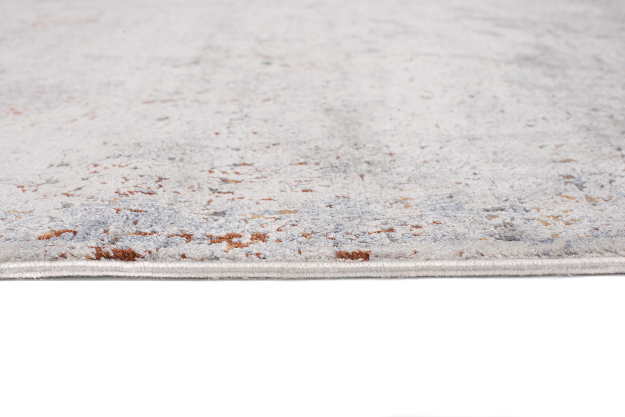 Alfombra clásica salón piso corto flores adornos gris crema ÖKOTEX - Imagen 53 de 57