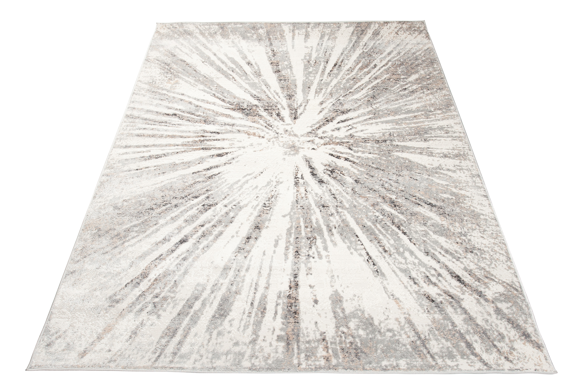 Teppich Kurzflor Grau Beige Blau Verwischt Abstrakt Wohnzimmer Schlafzimmer - Bild 10 von 22