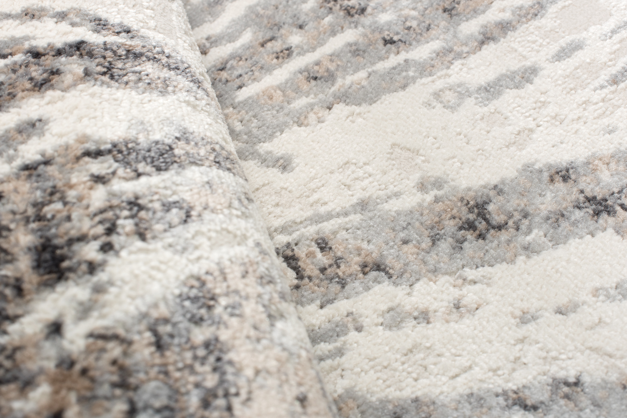 Teppich Kurzflor Grau Beige Blau Verwischt Abstrakt Wohnzimmer Schlafzimmer - Bild 9 von 22