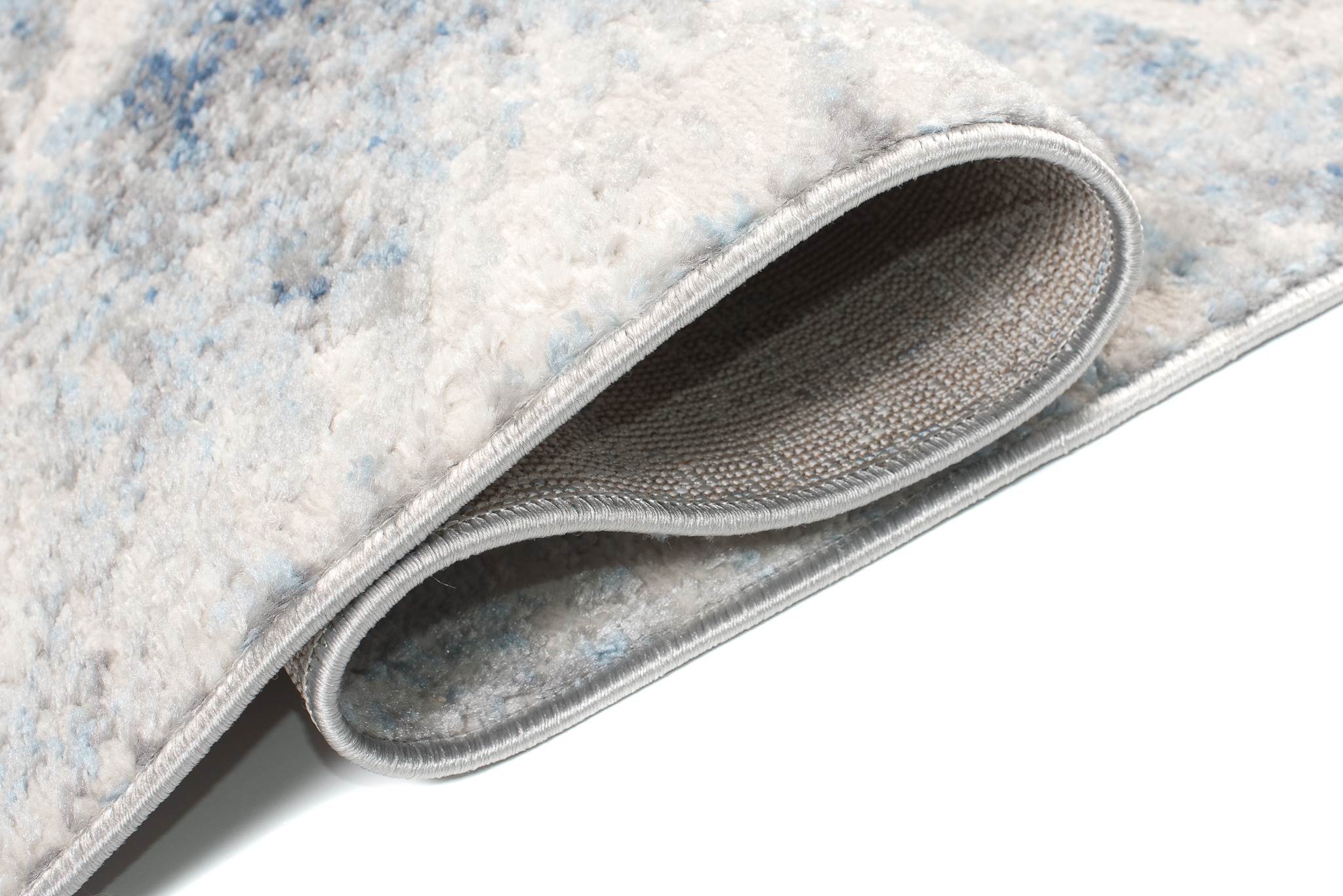 Teppich Kurzflor Grau Beige Blau Verwischt Abstrakt Wohnzimmer Schlafzimmer - Bild 16 von 22